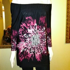 Investment Black Purple Top
